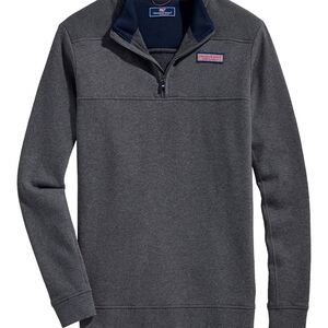 Vineyard Vines Charcoal Classic Shep Shirt Quarter-Zip Pullover NWT
